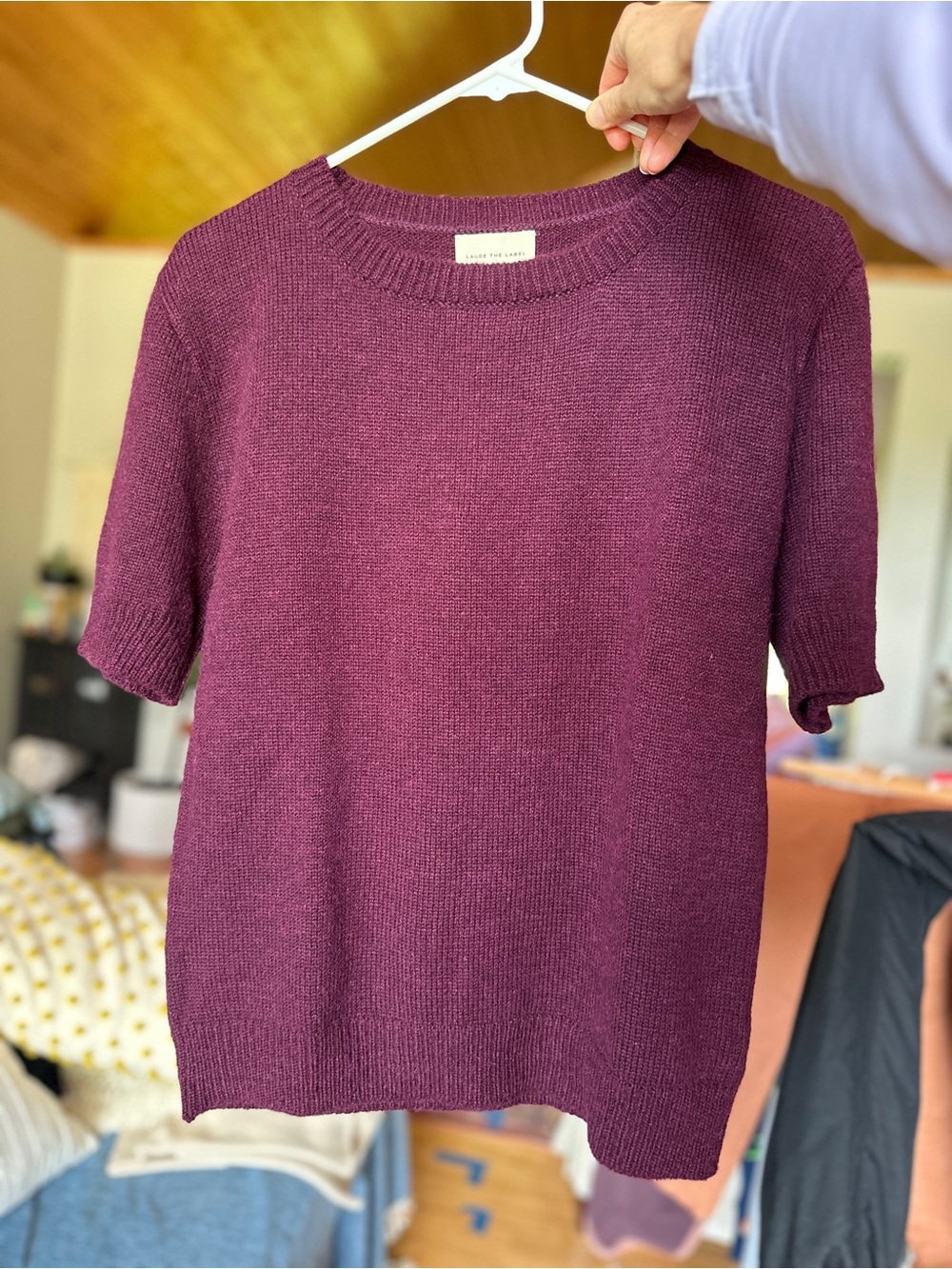 Laude the Label Row Sweater Tee Berry